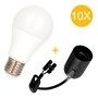 LED-lamp Ecobasic LED combi pack Bailey 10X COMBI E27 FITTING + LED 10W 4K 140818